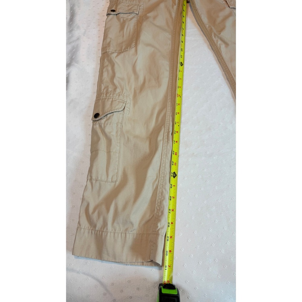 Ralph Lauren Sport Tan Khaki Cargo Pants Women 4 Low Rise Cotton Utility Leg